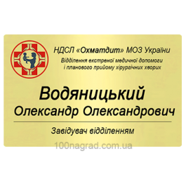 Бейджи металеві на магніті 80*50мм 