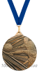 Медаль D001/B Ø50мм футбол з синьою стрічкою 10мм
